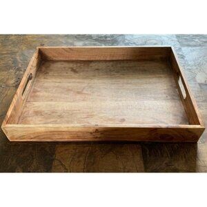 New |Wooden Rectangular Serving Tray, Wood Plate, Tea/Drink Platter, Dinner